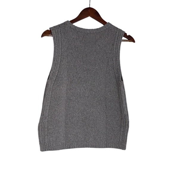 Madewell Gray Merino Wool Alpaca Blend Ribbed Sweater Vest Minimalist - Picture 2 of 10